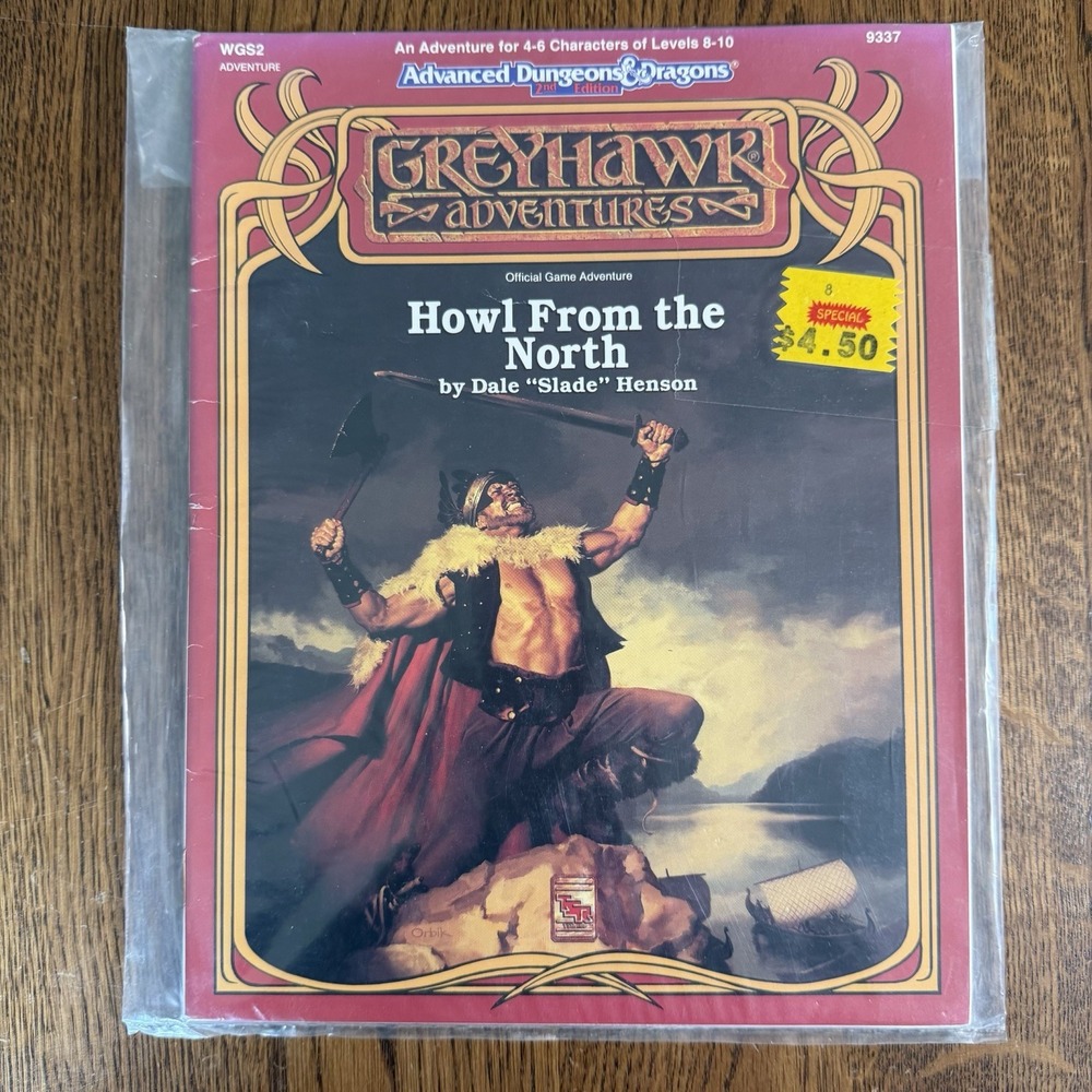 Vintage AD&D 2nd Edition Howl From the North WGS2 Greyhawk TSR 9337 1991